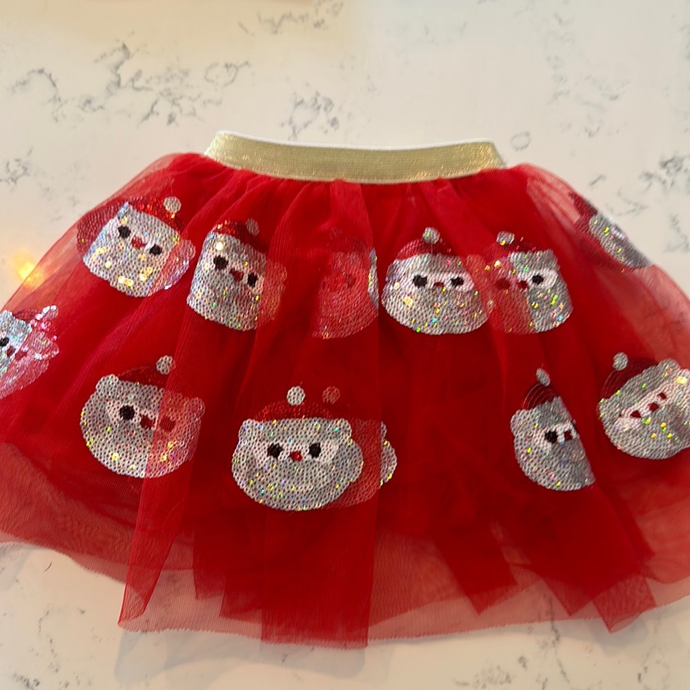 Sparkle sisters Santa Christmas tutu